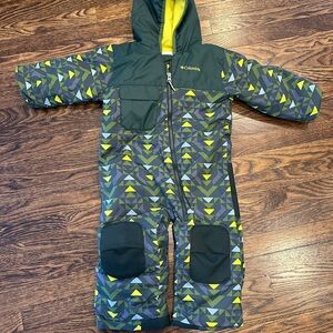 Columbia Kids Puffer Jacket - Green and Yellow